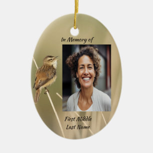Andenken Erinnerungsfoto Vogel Garten Natur Keramik Ornament