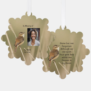 Andenken Erinnerungsfoto Vogel Garten Natur Ornament Karte