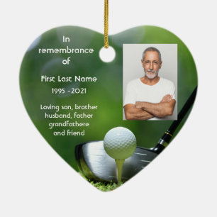 Andenken Erinnerungsstück Golfer Golfen Benutzerde Keramik Ornament