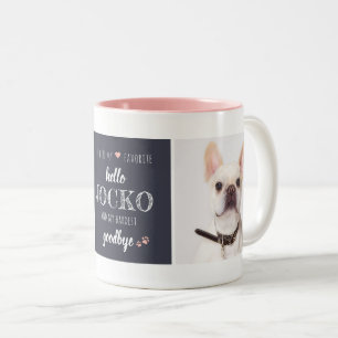 Andenken-Foto-Collage für Haustier-Erinnerungen Zweifarbige Tasse