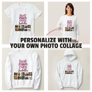 Andenken-Foto-Collage mit Mutterspruch im Trend T-Shirt