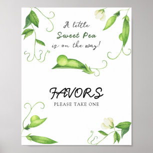 Andenken für Baby Shower Little Pea Baby Poster