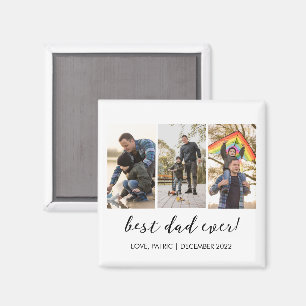 Andenken für den besten Vater mit mehreren Fotos Magnet