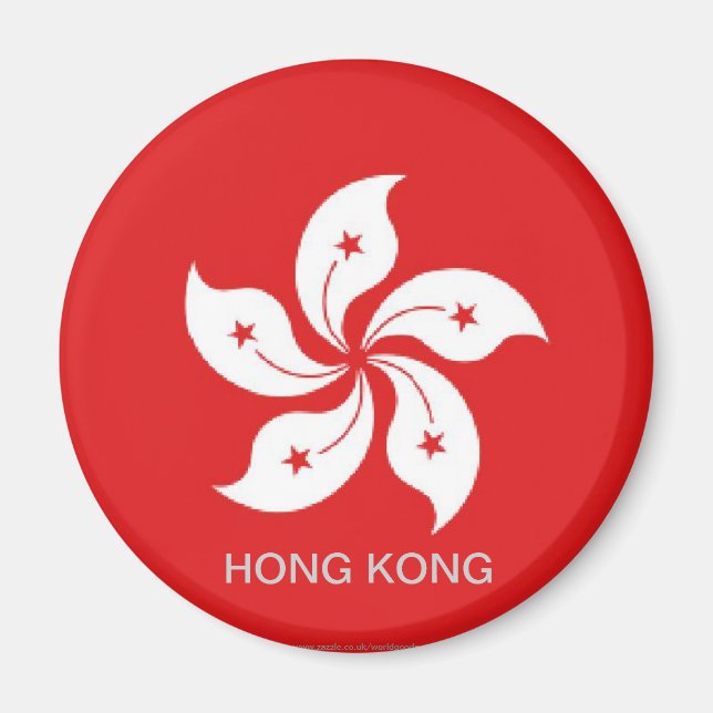 Andenken-Magnet der Flagge Hongkongs Magnet (Vorne)