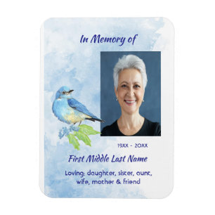 Andenken-Memorial Blaumeise-Garten-Vogel Magnet