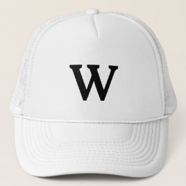 Andenken Monogramm Initial schwarz Geschenk Truckerkappe