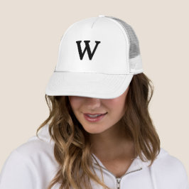 Andenken Monogramm Initial schwarz Geschenk Truckerkappe