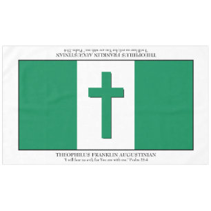 Andenken NIGERIA FLAG Kreuzschrift groß Tischdecke