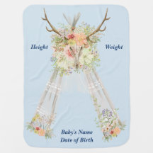 Andenken-personalisierte neugeborene Geburts-Decke