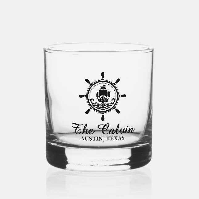 Andenken-Schiffssteuer Whiskyglas (Vorderseite)