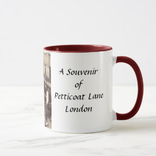 Andenken-Tasse - London, Petticoat-Weg Tasse