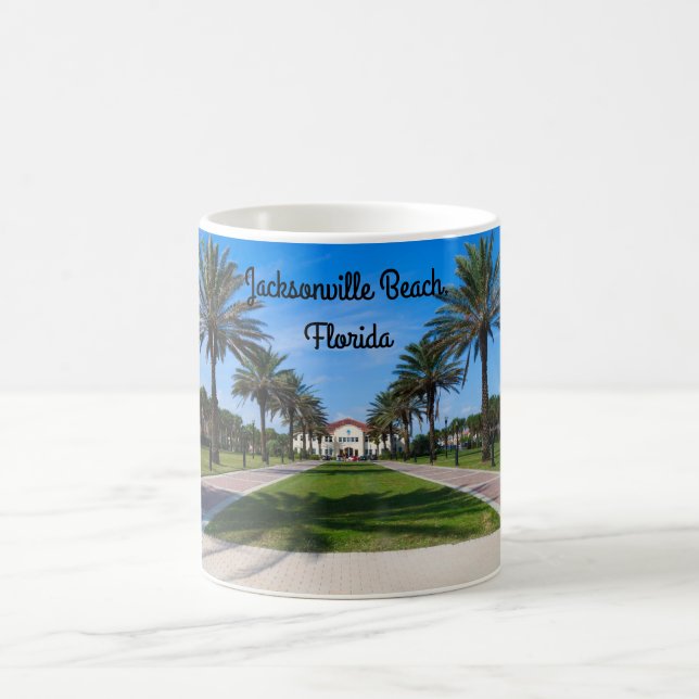 Andenken-Tasse von Jacksonville-Strand, Florida Kaffeetasse (Mittel)