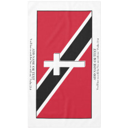 Andenken | TRINIDAD FLAG | Kreuzschrift groß Tischdecke