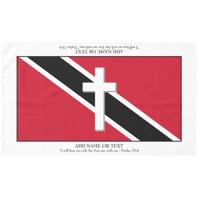 Andenken | TRINIDAD FLAG | Kreuzschrift groß Tischdecke (Vorderseite (Horizontal))