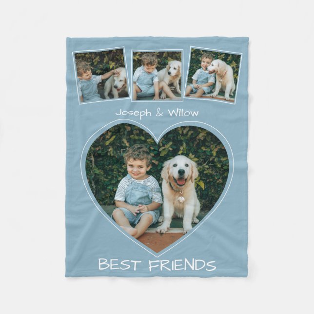 Andenkenfoto für beste Freunde Fleecedecke (Vorderseite)