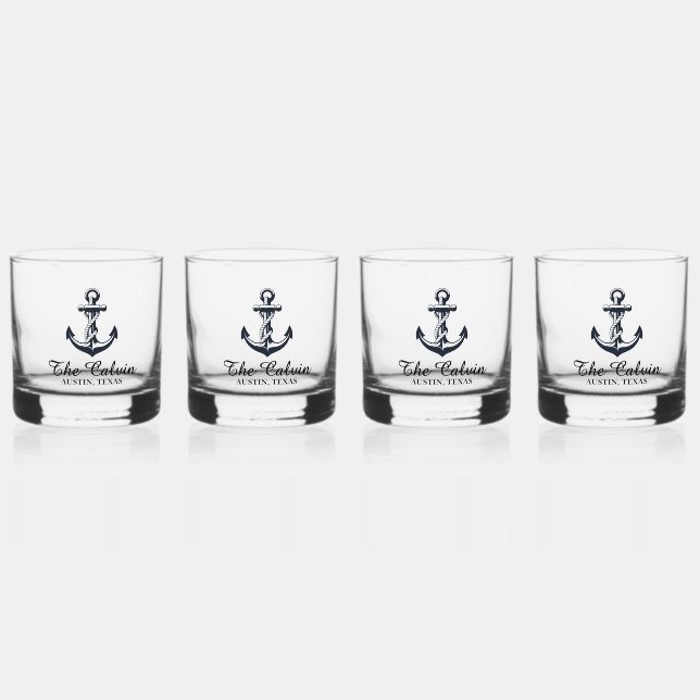Andenkerschiffe Anker Whiskyglas (Vorderseite)