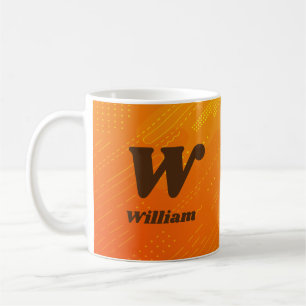 Ändere Anfangsbuchstabe Hinzufügen Name Orange Gel Kaffeetasse