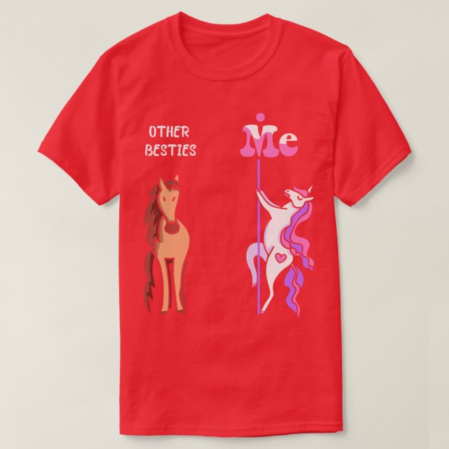 Andere Bestien Me T-Shirt Unicorn Bestie Funny Gif (Design vorne)