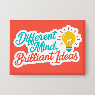 Andere Denkweise Brillante Ideen Autismus ADHS Button