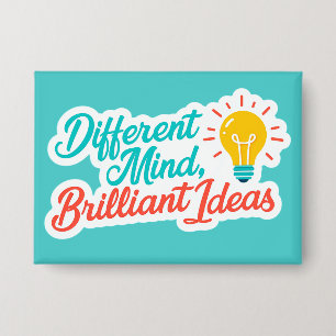 Andere Denkweise Brillante Ideen Autismus ADHS Button