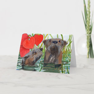 Andere. Eine Jubiläumskarte für Otterliebhaber. Karte