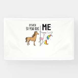 Andere Einhorn 50 Jahre alte Geburtstags- und Gesc Banner