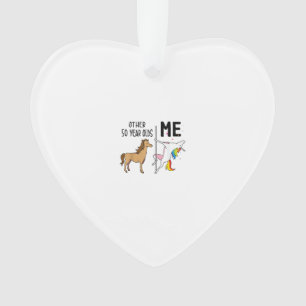 Andere Einhorn 50 Jahre alte Geburtstags- und Ich- Ornament
