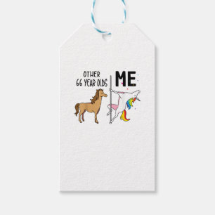 Andere Einhorn 66 Jahre alte Geburtstags- und Ich- Geschenkanhänger