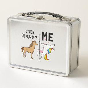 Andere Einhorn 71 Jahr alte Geburtstags- und Ich-G Metall Brotdose