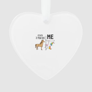 Andere Einhorn 71 Jahr alte Geburtstags- und Ich-G Ornament