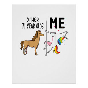 Andere Einhorn 71 Jahr alte Geburtstags- und Ich-G Poster