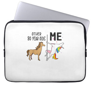 Andere Einhorn 80 Jahre alte Geburtstags- und Gesc Laptopschutzhülle