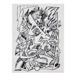 Andere Flugzeug hier, Tinte zeichnend Glossy Poste Poster