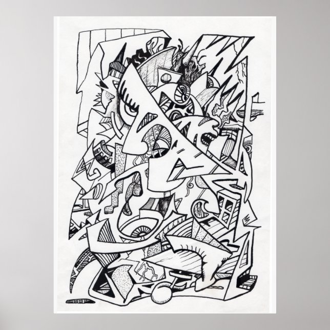 Andere Flugzeug hier, zeichnend Tinte Poster (Vorne)