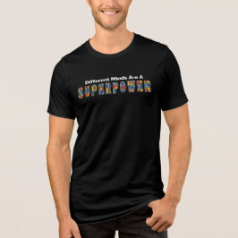 Andere Gedanken sind eine Superkraft Autismus-Akze Tri-Blend Shirt