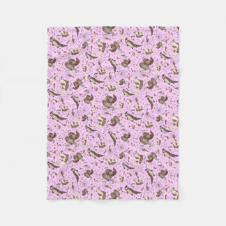 Andere in rosa fleecedecke