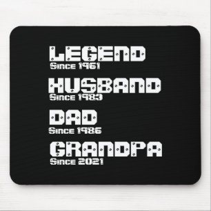 Ändere jede Detail-Legende Ehemann Vater Opa  Mousepad