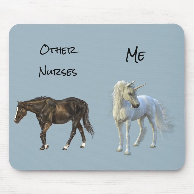 Andere Krankenpfleger ich Pflege Geschenk Einhorn  Mousepad (Vorne)