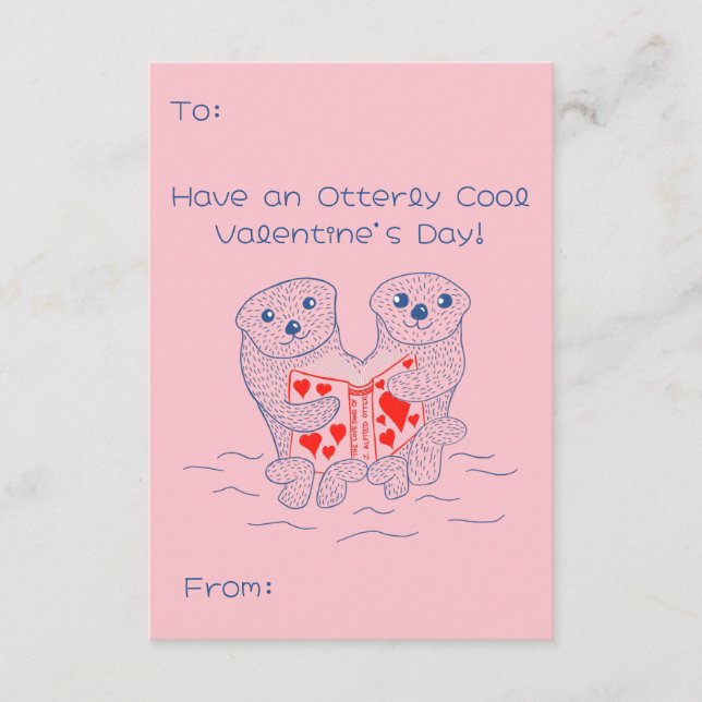 Andere lesen eine Niedliche Valentintagskarte Begleitkarte (Vorderseite)