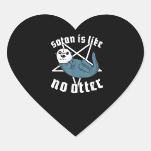 Andere Liebhaber Satanic Pentagramm Satan Otter G Herz-Aufkleber