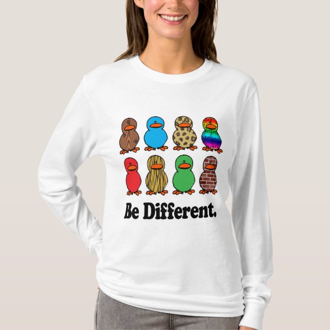 andere lustige Muster-Enten sein T-Shirt (Vorderseite)