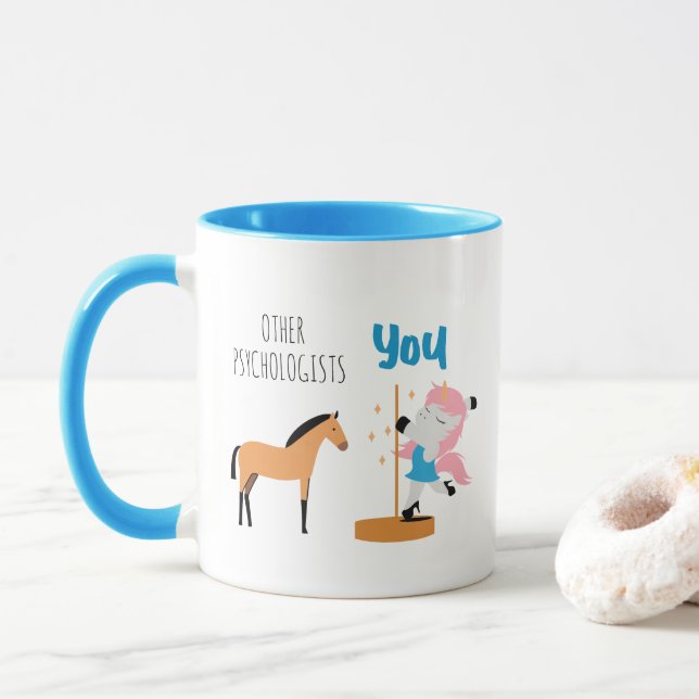 Andere Psychologen / Sie Blaue Psychologie Tasse (Mit Donut)