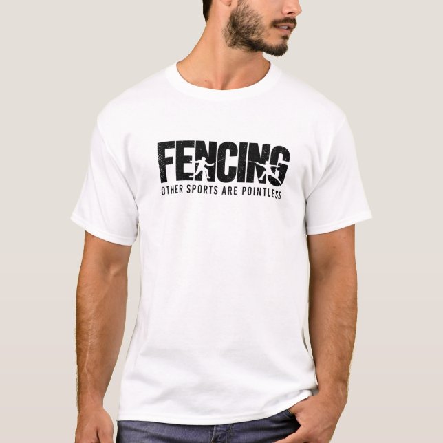 Andere Sportarten sind sinnlose Fencer Epez Mar T-Shirt (Vorderseite)