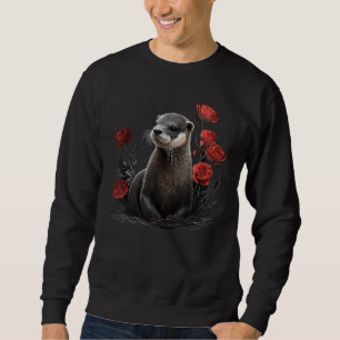 Andere Tiere Blume Tierliebhaber Rose Kunst Kunst Sweatshirt