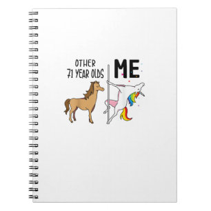 Andere Unicorn 71 Year Olds Geburtstag Und Mich Ge Notizblock
