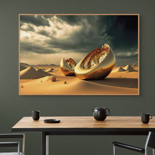Andere-Welt-Reliquien – Surreale Wüsten-Skulptur Poster