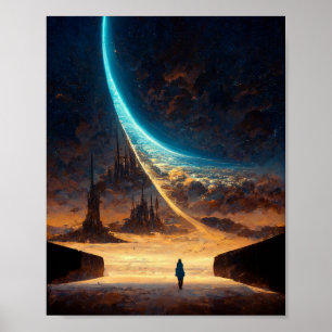 Andere Welt Road 3 Fantasy Art Poster