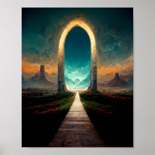 Andere Welt Road Fantasy Art Poster