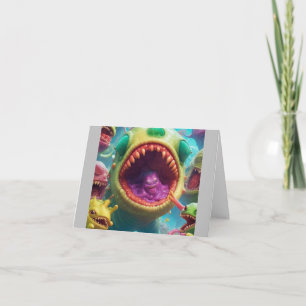 Andere Welten wünschen sich Bizarre Alien Birthday Karte