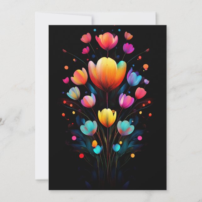 Andere Wildblumen Bouquet Einladung (Vorderseite)